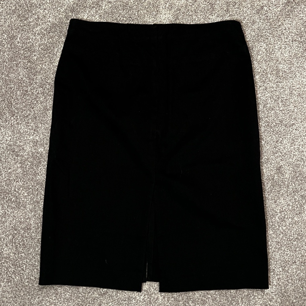 Women’s A/X Armani Exchange Black Pencil Skirt With Front & Back Slits Size 2 - Picture 2 of 3